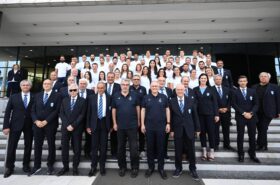 La séance photo officielle de l’équipe olympique grecque