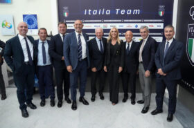 The former CONI President Giovanni Malagò receives the Golden Collar