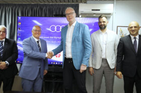 The ICMG Secretary General Iakovos Filippousis welcomes delegation of the Olympic Committee of Serbia