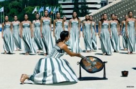 The flame lit in Athens ahead of the Youth Olympic Games in Dakar